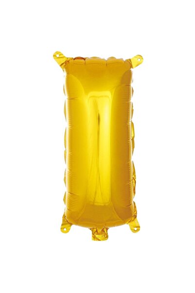 Parti Dükkanı 16 Inch 36 cm Gold Letter I Foil Balloon Birthday Name Letterin...