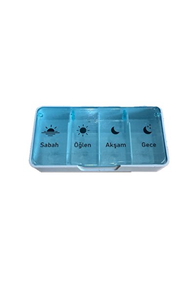 Dr Plus İlaç Hap Zamanlama Günlük Saklama Kutusu Taşınabilir 4 Bölmeli Mini Ş...