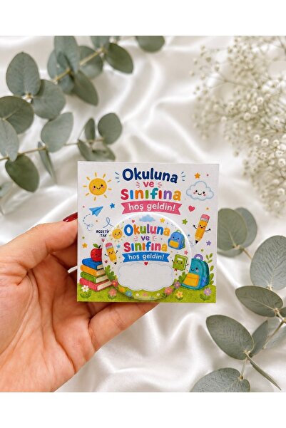 Tasarım 10 Adet Kartlı Sınıfına / Okuluna Hoş Geldin Yaka Rozeti