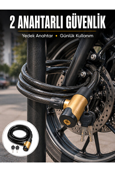 Generic Brand Heavy Duty Steel Cable Lock for Motorcycles, Bicycles, and Elec...