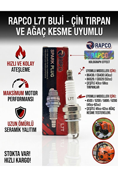 L7T Buji - Motorlu Testere ve Benzinli Tırpan Uyumlu Ateşleme Bujisi