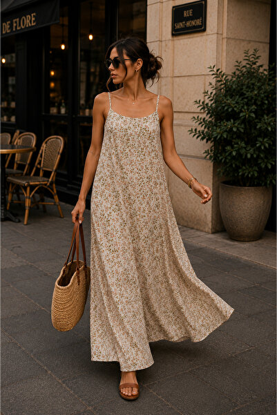 JESSİCA FEMME AYARLANABİLİR ASKI DETAYLI İP ASKILI JESSİCA KUMAŞ ELBİSE