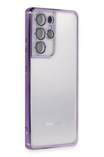 New Face Aconcept Galaxy S21 Ultra Case with Lens Silicone (71233) - Purple