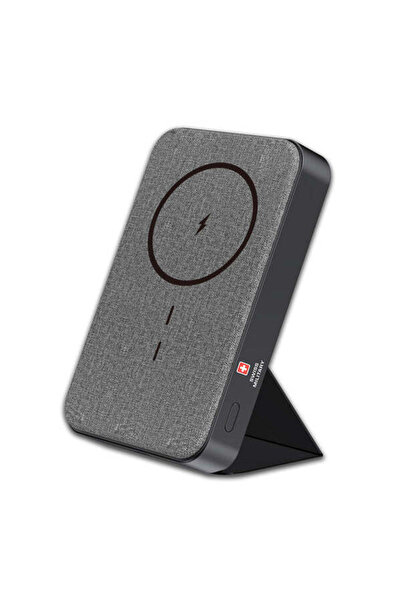 Swiss Military Magnetic Power Bank 10000mAh with Stand – Gray