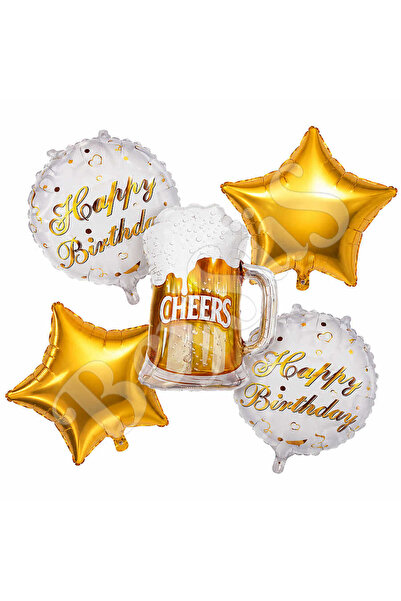 BeySüS Cheers 5-Piece Foil Balloon Set