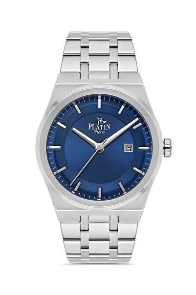 Platin Pierre Steel Band Men's Wristwatch with Calendar Sa-Pl-1295Ga-A3