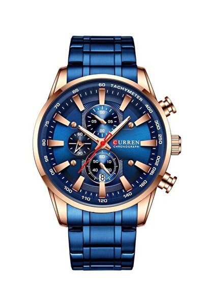 Curren Men's Chronograph Waterproof Stainless Steel BAnd Casual Quartz Watch ...