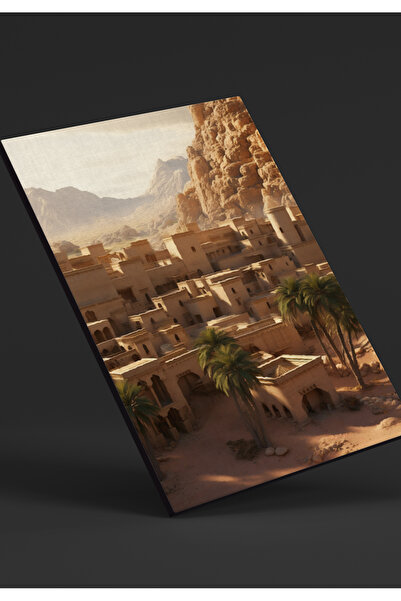 VECTORART مسجد |   إطار جداري زخرفي |   ملصقات وطبقة تغليف فاخرة على لوح خشبي بسمك 3 مم |   الحجم: 60 × 40 سم
