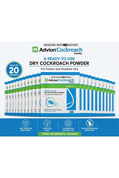 Syngenta Advion Syngenta Cockroach Powder 5g Ready to Use Dry Cockroach Kille...