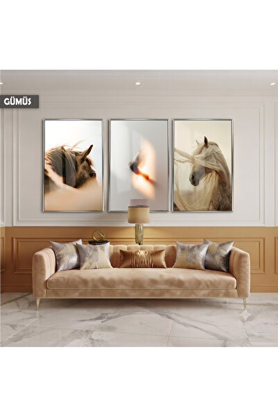 Harika bir ev The Nobility of Nature with Horse and Bird Concept |   Framed G...