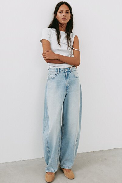 Pull & Bear Kemer köprülü balon jean