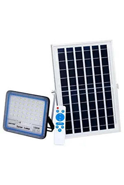 Jortan Proiector cu panou solar albastru 400W cu senzor inteligent