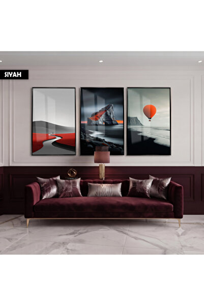 Harika bir ev Modern Sea Landscape Concept with Burgundy Highlights |   Frame...