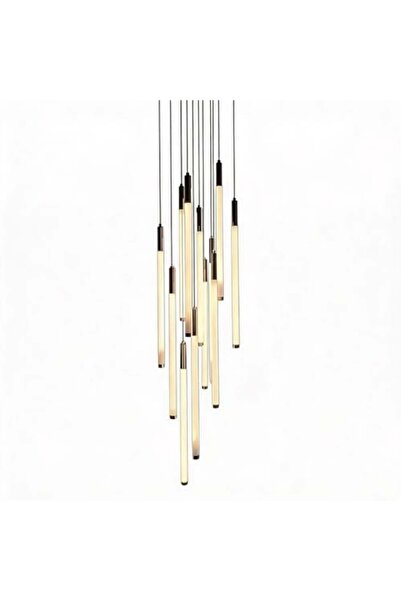 ٍSiera Light Longo Glass Bubbles Tube Chandelier Bronze 0010