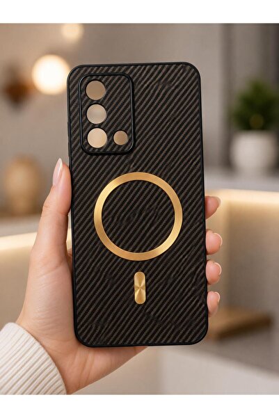 TECNOTREND Oppo A74 / Oppo F19 Uyumlu Telefon Kılıfı Karbon Fiber Dokulu Elek...