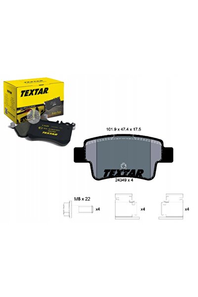TEXTAR 2434901 KLOCKI HAM. FIAT T. GRANDE PUNTO 05-/EVO 09- FĂRĂ SENZOR