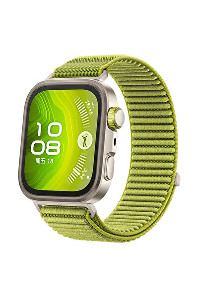 Choice6 Huawei Fit 4 Pro Yuan Ye green Sports Nylon Braided Loop Strap for Wa...