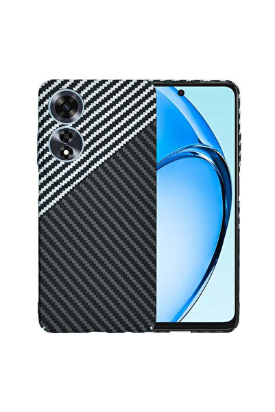 Techsuit Husă pentru OPPO A60 4G, Carcasă din fibră de carbon, gri - gri