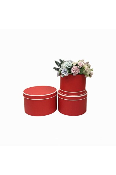 Generic Set 3 Cutii Rotunde din Carton pentru Cadouri și Aranjamente Florale