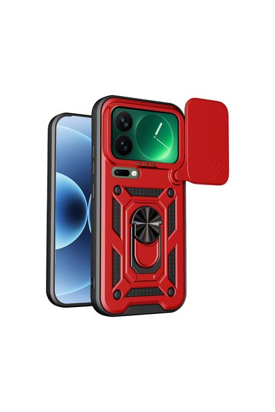 TheGencoo Xiaomi Mi 17 Pro Pars Lens Ring Silicone Case - Red