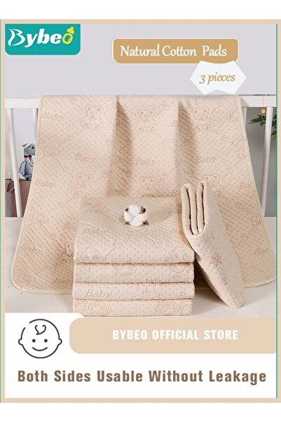 BYBEO 3-Piece Portable Diaper Changing Pad, Baby Changing Mats, Soft Cotton U...