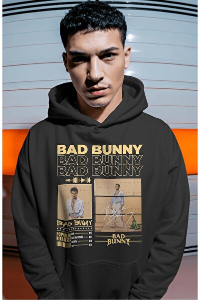 SEVBANO Bad Bunny Rapper Singer Back Printed Unisex Oversize Premium Hoodie