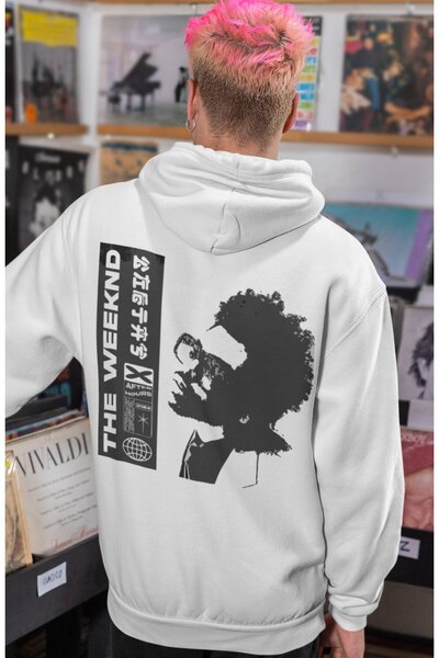 SEVBANO The Weeknd Ράπερ Τραγουδιστής με στάμπα στην πλάτη Unisex Oversize Χτ...