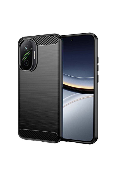 Techsuit Husă pentru Xiaomi POCO F7, Silicon Carbon, negru - negru