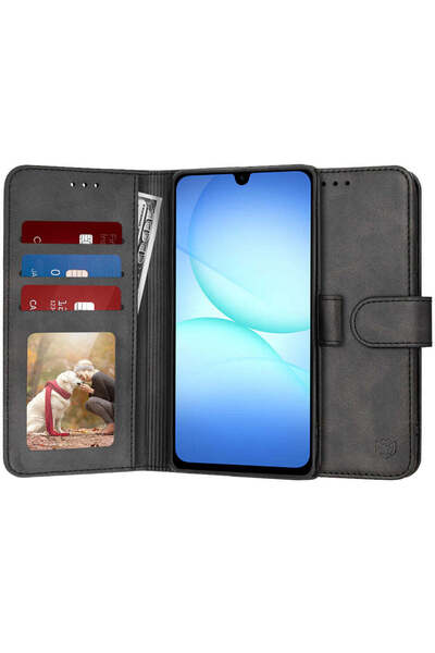 Techsuit Husă pentru Samsung Galaxy A17 5G, tip agendă, negru - negru