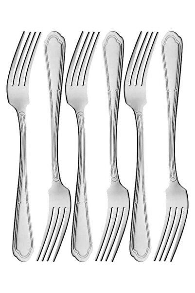 Dove 6-Piece Stainless Steel Meat Fork Set Silver 20.4cm