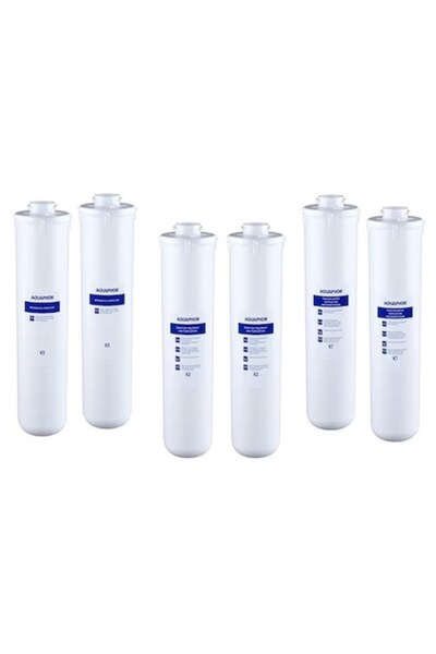 Aquaphor Set dublu de cartușe de înlocuire 2 x K5, 2 x K2, 2 x K7 pentru filt...
