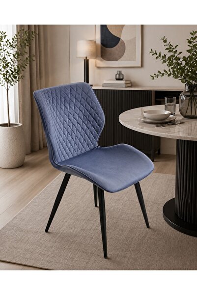 N.zone Modern Upholstered Fabric Dining Chair with Comfortable Curve Backrest...