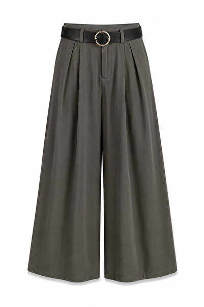 Özge Özgenç Woven Modal Belted Trousers