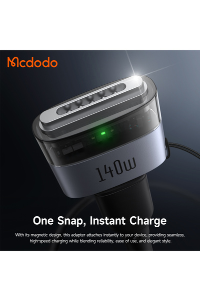 CLICK Mcdodo - Adaptor OTG (OT-8850) - Type-C la MagSafe 3, 140W, Aliaj de aluminiu, Indicator LED, pentru