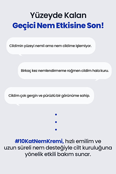 T'else Hyalüronik Asit İçerikli Yoğun Nemlendirici Jel Krem T’ELSE Blue Agave Hyaluronic Acid Cream