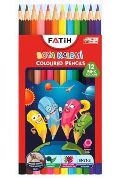 Yıldızan Crayon Set, 12 Colors, Safe for Kids, Vibrant Colors, Rain Tree Free...