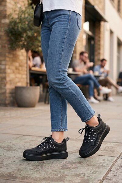 İncim Siyah Günlük Sneaker Kadın Spor Ayakkabı