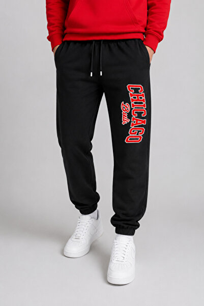 by fiyaka fashion Men's Chicago Printed Elastic Waist Trackpants (Seasonal)