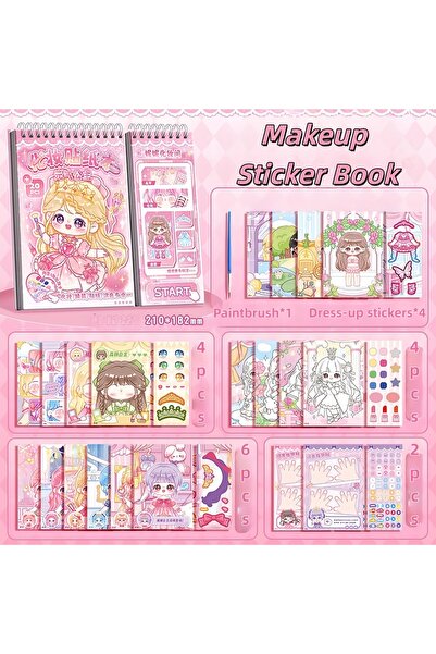 choice2 Pink 1 Princess Dress-Up Sticker Book, Creative Girl Nail Art and Mak...