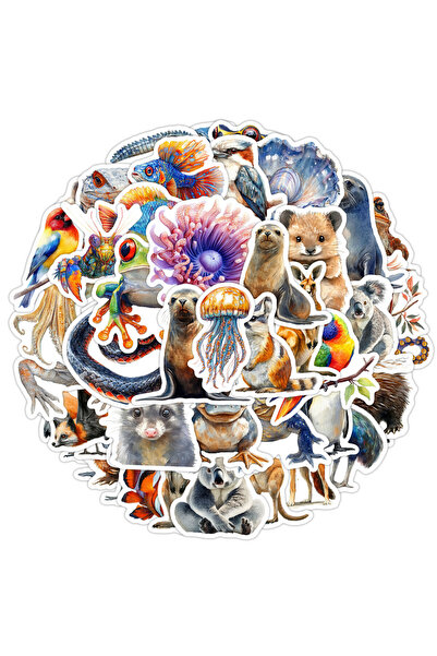 Choice 50PCS 50PCS Australian Animal Graffiti Stickers - Waterproof Decor for...