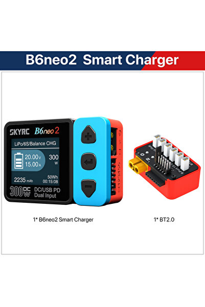 Choice1 شاحن ذكي متعدد الوظائف SKYRC B6neo 2 الجديد باللون الأزرق، طاقة 300 و...