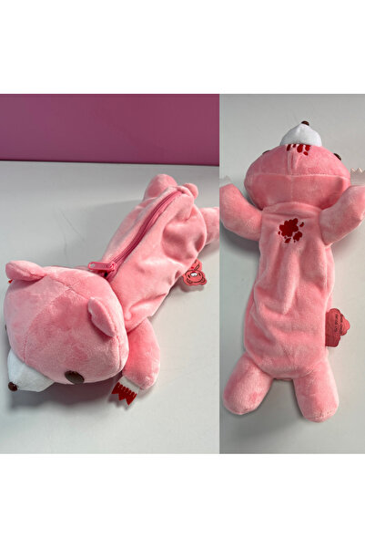 Choice 1 pc pink Cute Pink Bear Plush Pencil Case, Kawaii Zipper Pen Pouch, Y...