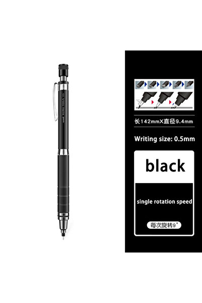 Choice1 مجموعة أقلام رصاص ميكانيكية سوداء من Uni M5-1017 Kuru Toga Roulette م...