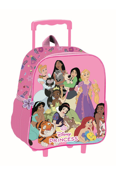 Disney Prințesele Blossom rucsac 3D cu roți pentru grădiniță, geantă 32 cm