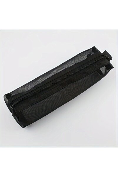 Choice Black Mesh Pencil Case Transparent Pens Pouch Cute Simple Aesthetic Ba...