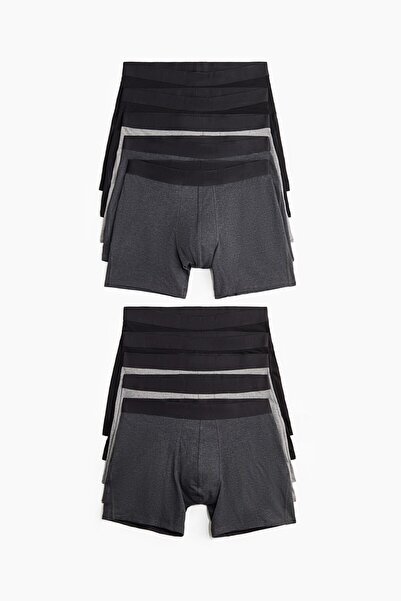 H&M 10'lu Normal Paça Boxer Şort Lycra®