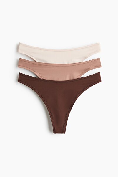 H&M 3'lü Mikrofiber Thong Külot