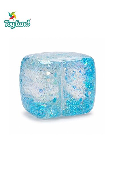 TOY LAND Cube Squeeze Ball Glitter Sensory Stress Relief Toy, Soft Squishy Fi...