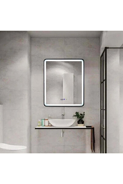OEM Oglinda LED Rectangulara 70x90cm EDGE Touch Sistem Dezaburire, Rama Neagra