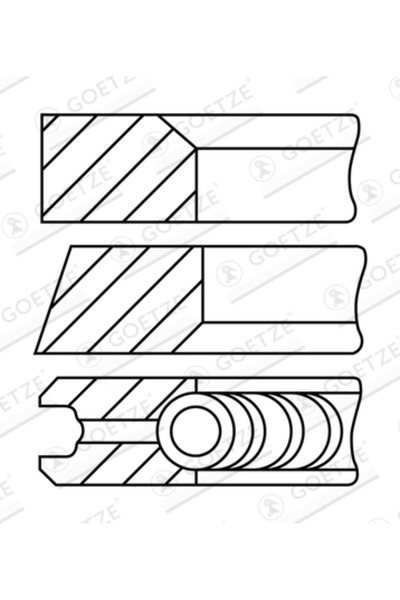 GOETZE ENGINE Set Segmenti Piston 08-123400-40 Dacia Duster/Logan/Logan Pick-...
